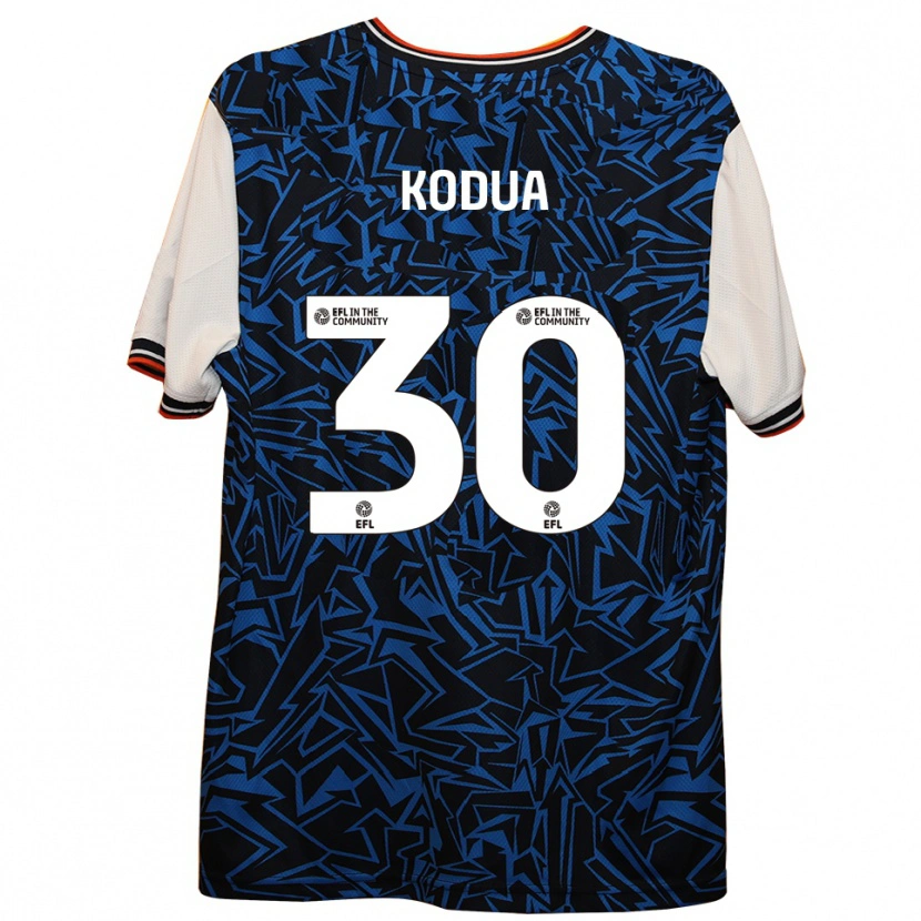 Danxen Hombre Camiseta Gideon Kodua #30 Azul Negro Blanco 2ª Equipación 2025/26 La Camisa