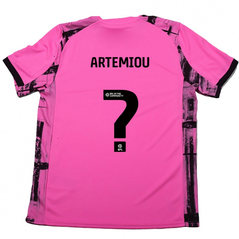 Danxen Hombre Camiseta Beth Artemiou #0 Rojo Rosado Negro 2ª Equipación 2025/26 La Camisa