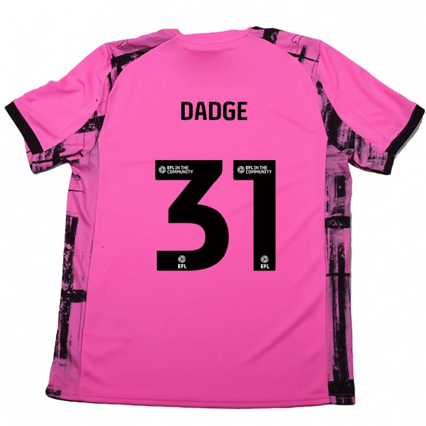 Danxen Hombre Camiseta James Dadge #31 Rojo Rosado Negro 2ª Equipación 2025/26 La Camisa