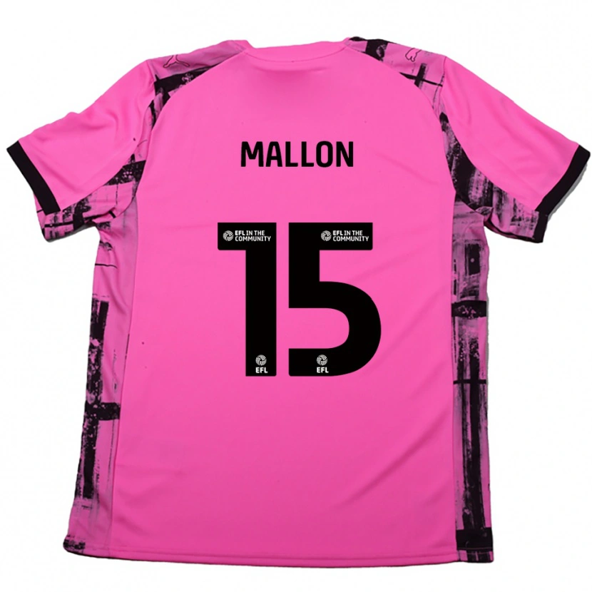 Danxen Hombre Camiseta Paris Mallon #15 Rojo Rosado Negro 2ª Equipación 2025/26 La Camisa
