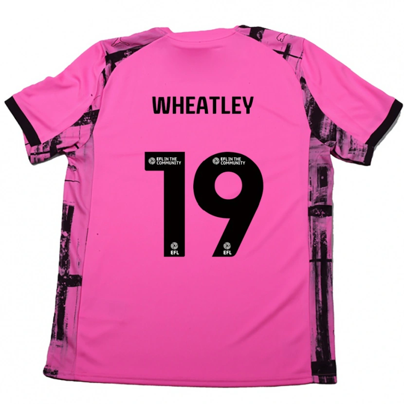 Danxen Hombre Camiseta Ethan Wheatley #19 Rojo Rosado Negro 2ª Equipación 2025/26 La Camisa