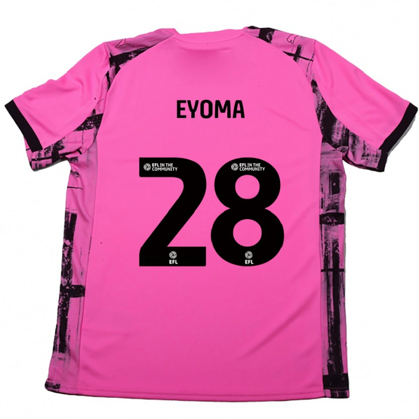Danxen Hombre Camiseta Timothy Eyoma #28 Rojo Rosado Negro 2ª Equipación 2025/26 La Camisa