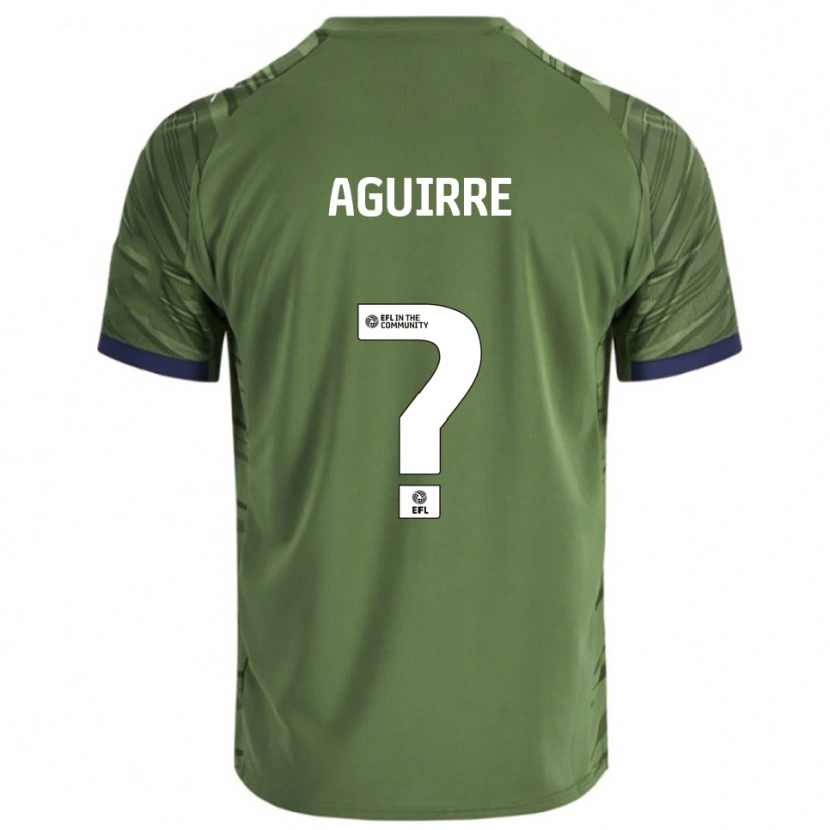 Danxen Hombre Camiseta Marthina Aguirre #0 Verde Blanco 2ª Equipación 2025/26 La Camisa