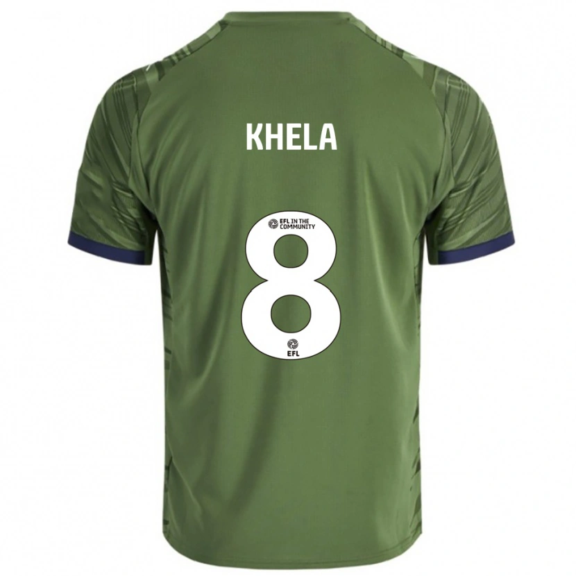 Danxen Hombre Camiseta Brandon Khela #8 Verde Blanco 2ª Equipación 2025/26 La Camisa