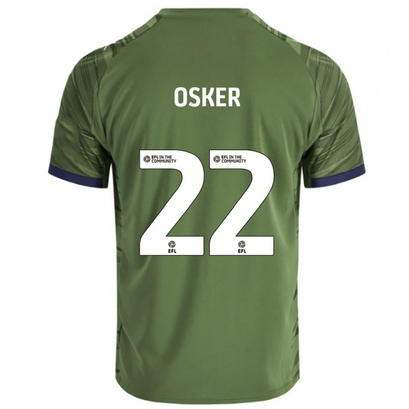 Danxen Hombre Camiseta Edyn Osker #22 Verde Blanco 2ª Equipación 2025/26 La Camisa