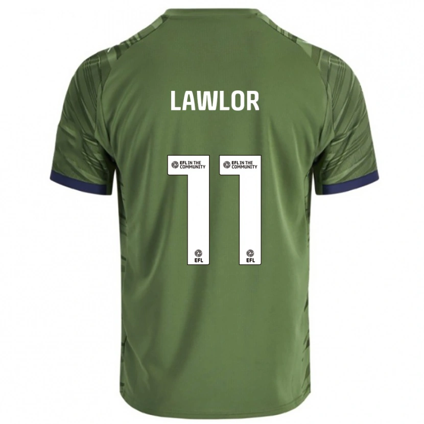 Danxen Hombre Camiseta Megan Lawlor #11 Verde Blanco 2ª Equipación 2025/26 La Camisa