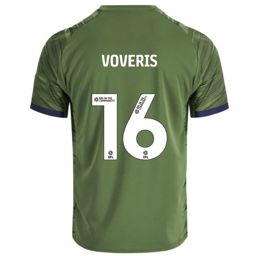 Danxen Hombre Camiseta Airidas Voveris #16 Verde Blanco 2ª Equipación 2025/26 La Camisa