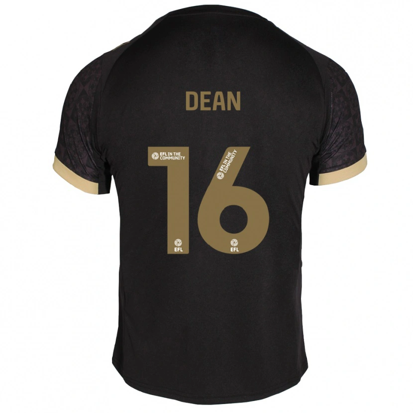 Danxen Hombre Camiseta Oscar Dean #16 Negro Dorado 2ª Equipación 2025/26 La Camisa