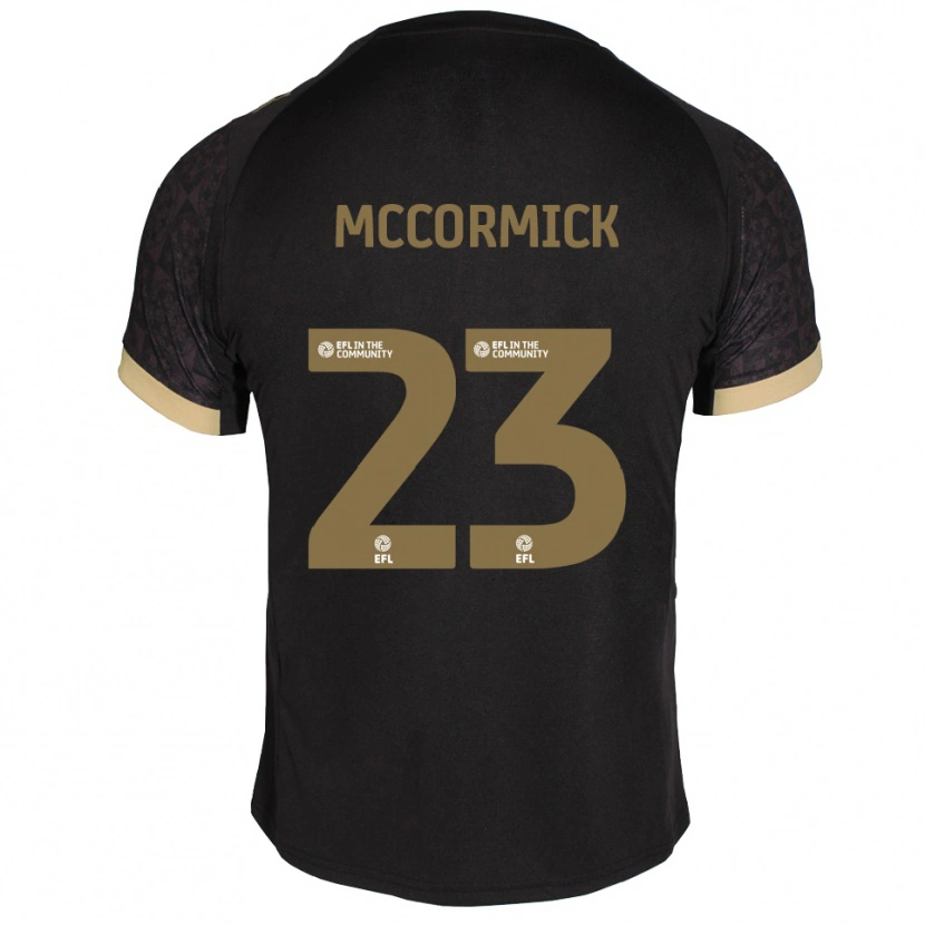 Danxen Hombre Camiseta Leo Mccormick #23 Negro Dorado 2ª Equipación 2025/26 La Camisa
