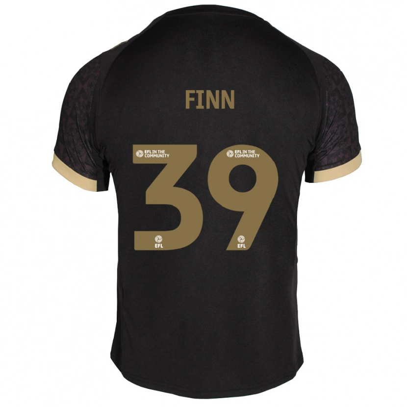 Danxen Hombre Camiseta Tegan Finn #39 Negro Dorado 2ª Equipación 2025/26 La Camisa