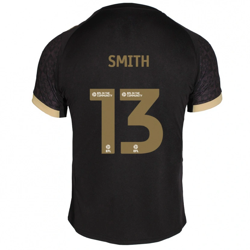 Danxen Hombre Camiseta Grace Smith #13 Negro Dorado 2ª Equipación 2025/26 La Camisa