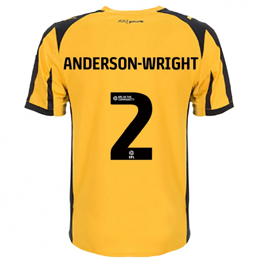 Danxen Hombre Camiseta Daisy Anderson-Wright #2 Naranja Negro 2ª Equipación 2025/26 La Camisa