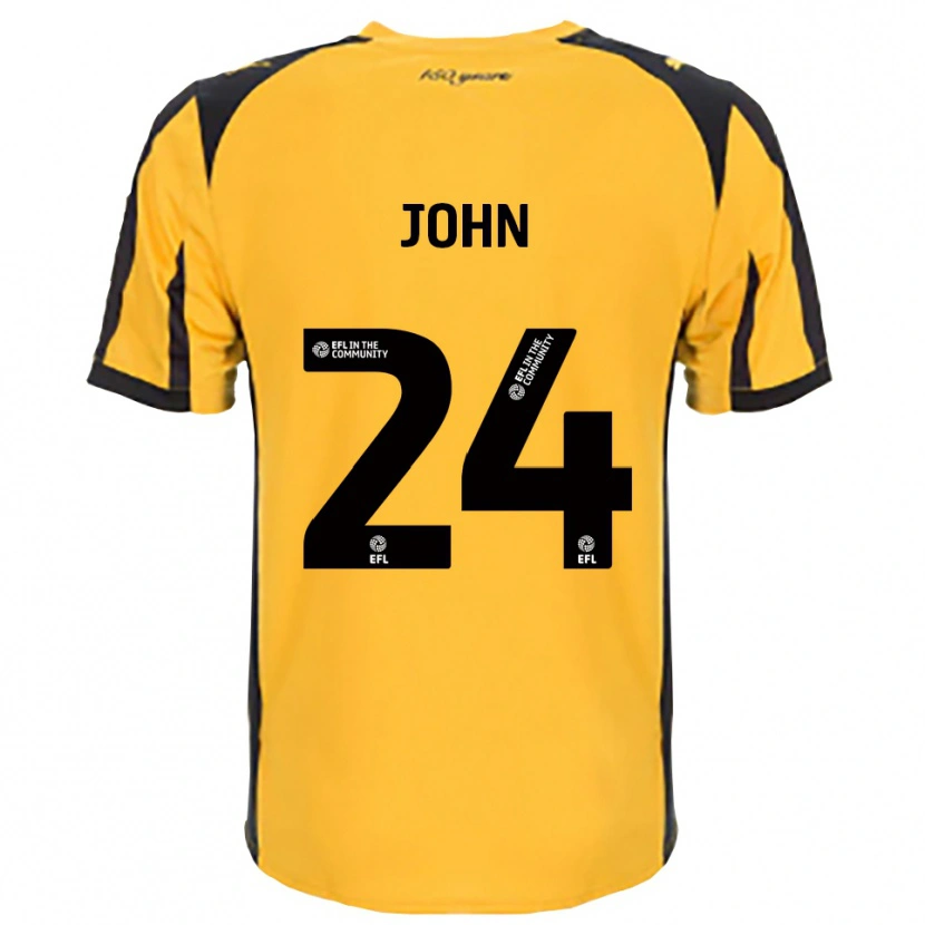 Danxen Hombre Camiseta Kyle John #24 Naranja Negro 2ª Equipación 2025/26 La Camisa