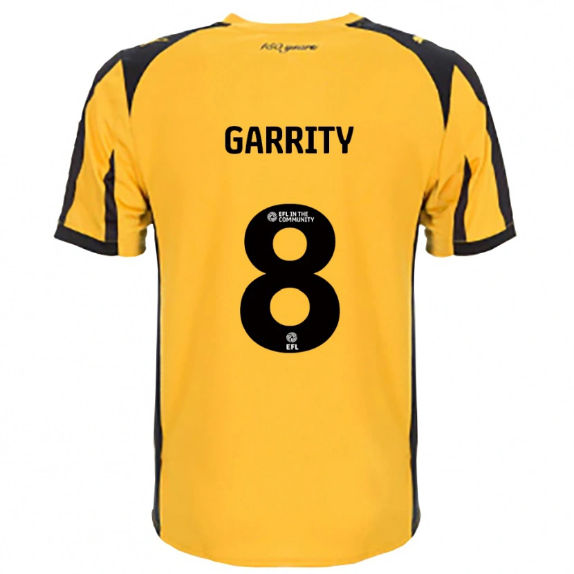 Danxen Hombre Camiseta Ben Garrity #8 Naranja Negro 2ª Equipación 2025/26 La Camisa