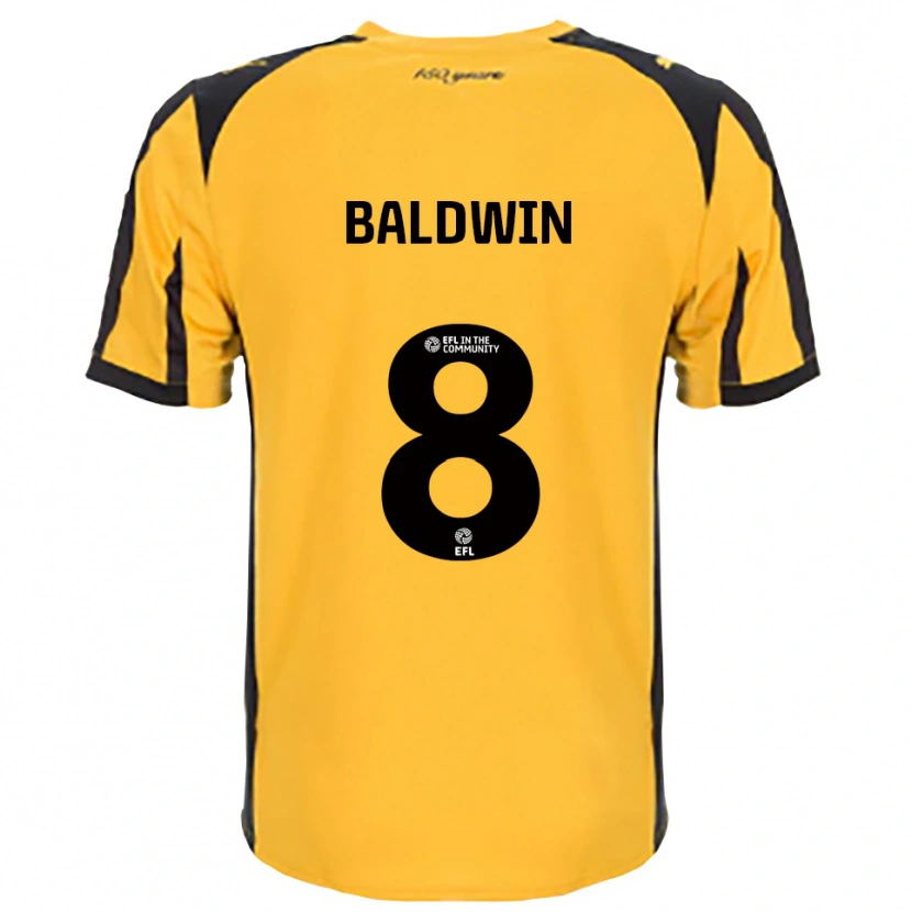 Danxen Hombre Camiseta Meg Baldwin #8 Naranja Negro 2ª Equipación 2025/26 La Camisa