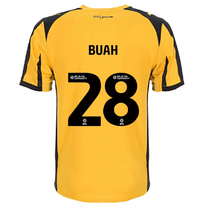 Danxen Hombre Camiseta Andrew Buah #28 Naranja Negro 2ª Equipación 2025/26 La Camisa