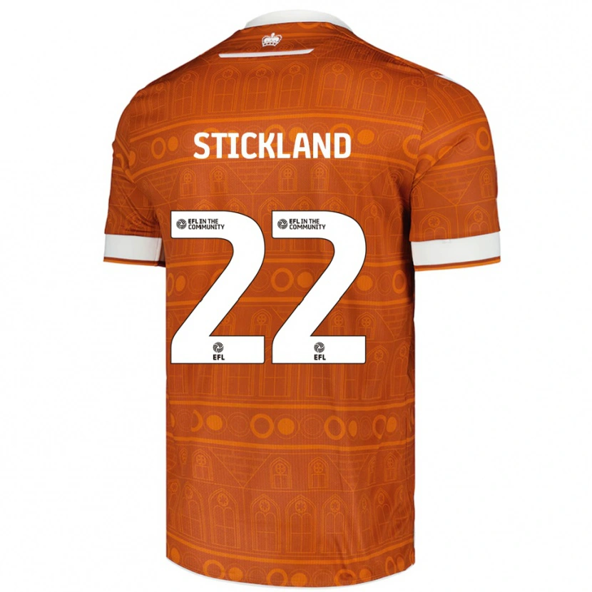 Danxen Hombre Camiseta Michael Stickland #22 Naranja Blanco 2ª Equipación 2025/26 La Camisa