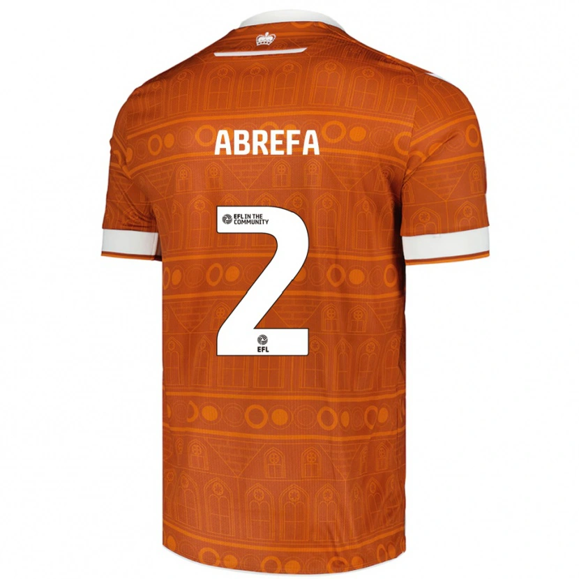 Danxen Hombre Camiseta Kelvin Abrefa #2 Naranja Blanco 2ª Equipación 2025/26 La Camisa