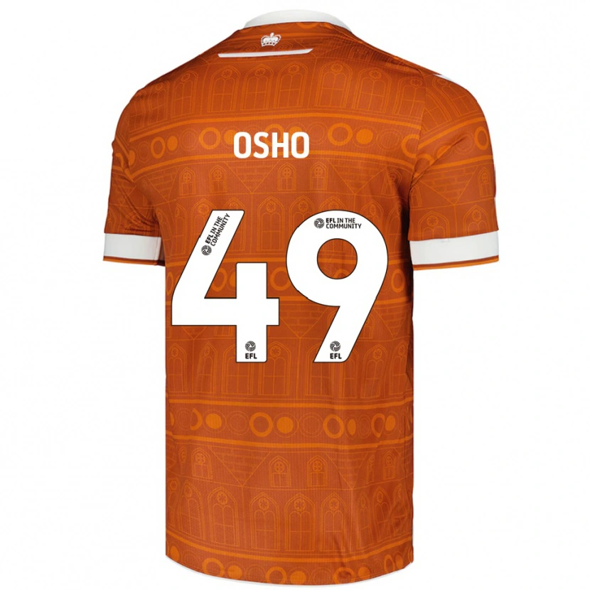 Danxen Hombre Camiseta Emmanuel Osho #49 Naranja Blanco 2ª Equipación 2025/26 La Camisa