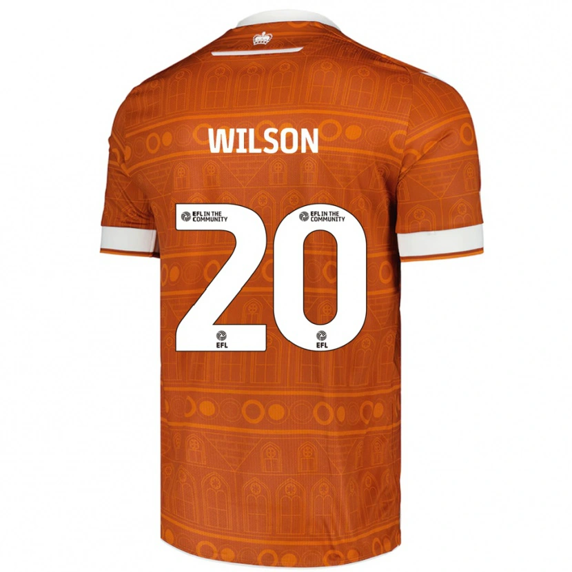 Danxen Hombre Camiseta Georgia Wilson #20 Naranja Blanco 2ª Equipación 2025/26 La Camisa