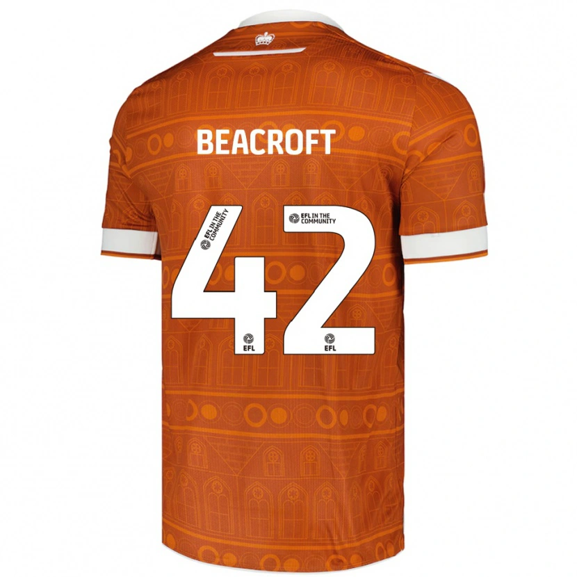 Danxen Hombre Camiseta Boyd Beacroft #42 Naranja Blanco 2ª Equipación 2025/26 La Camisa