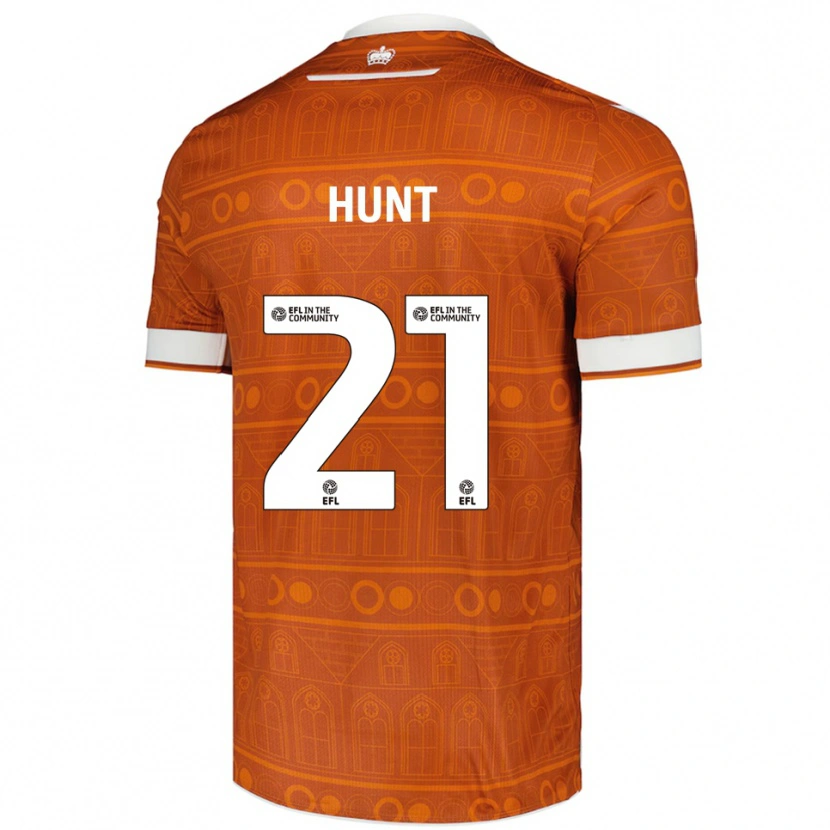 Danxen Hombre Camiseta Mae Hunt #21 Naranja Blanco 2ª Equipación 2025/26 La Camisa