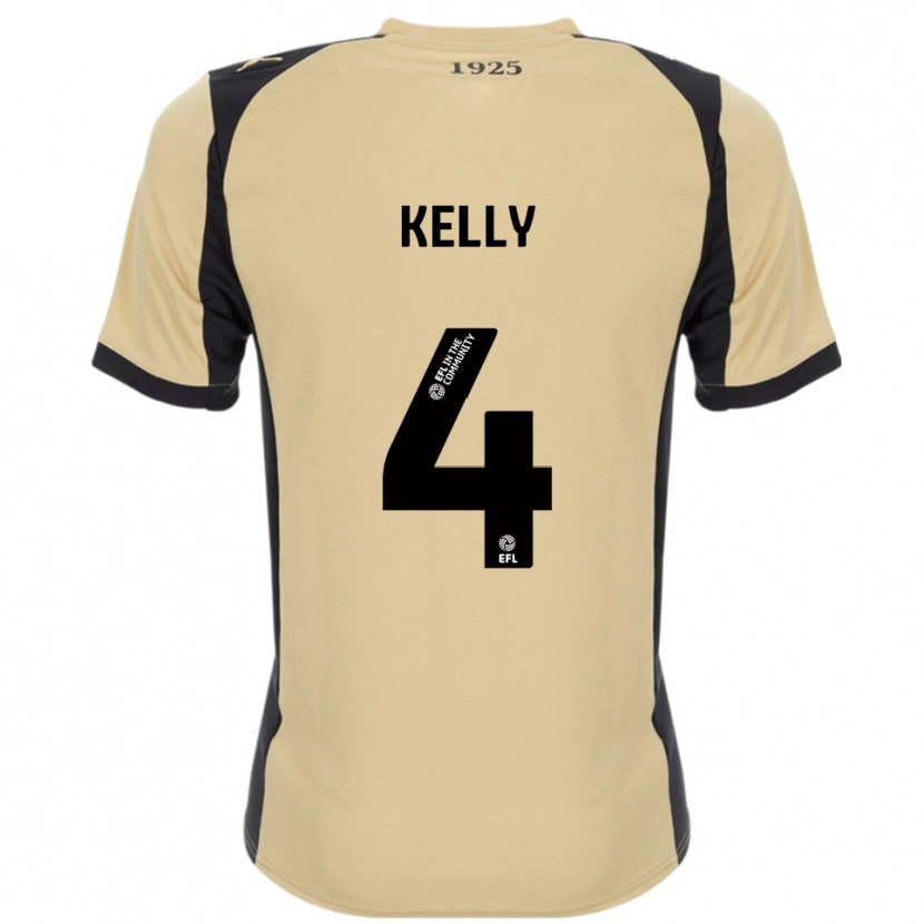 Danxen Hombre Camiseta Liam Kelly #4 Dorado Negro 2ª Equipación 2025/26 La Camisa