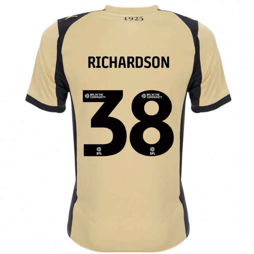Danxen Hombre Camiseta Kane Richardson #38 Dorado Negro 2ª Equipación 2025/26 La Camisa