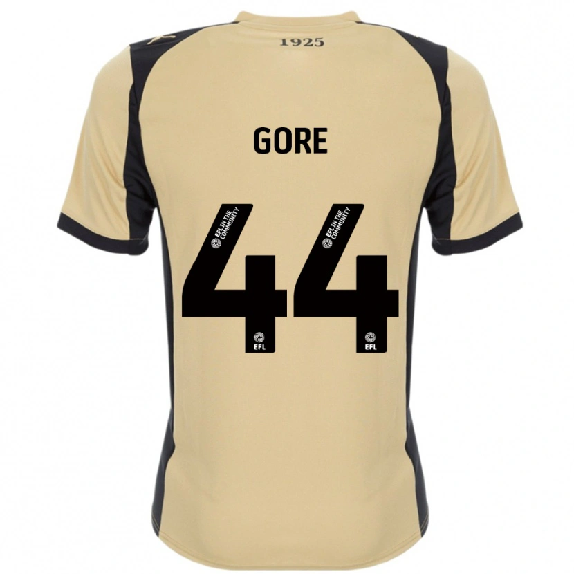 Danxen Hombre Camiseta Daniel Gore #44 Dorado Negro 2ª Equipación 2025/26 La Camisa