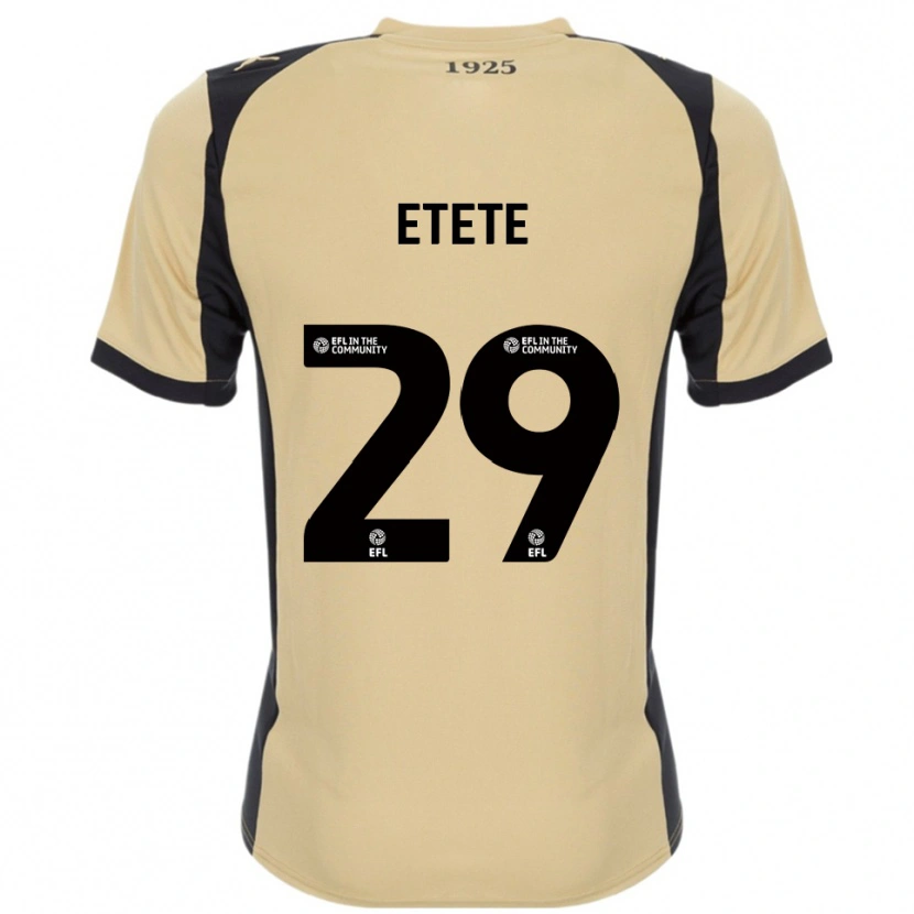 Danxen Hombre Camiseta Kion Etete #29 Dorado Negro 2ª Equipación 2025/26 La Camisa