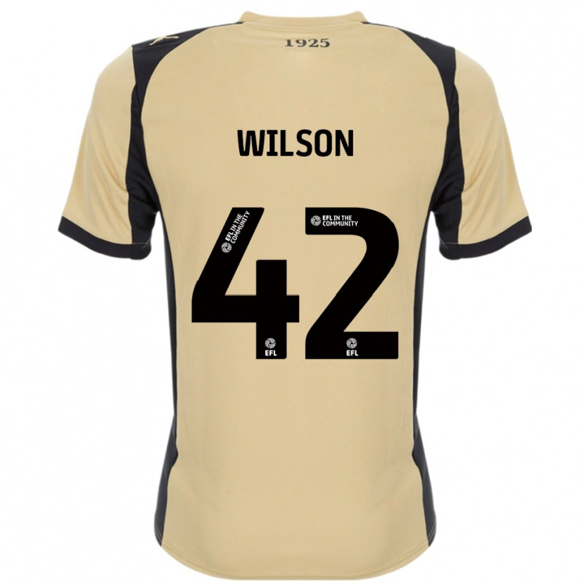 Danxen Hombre Camiseta Reece Wilson #42 Dorado Negro 2ª Equipación 2025/26 La Camisa