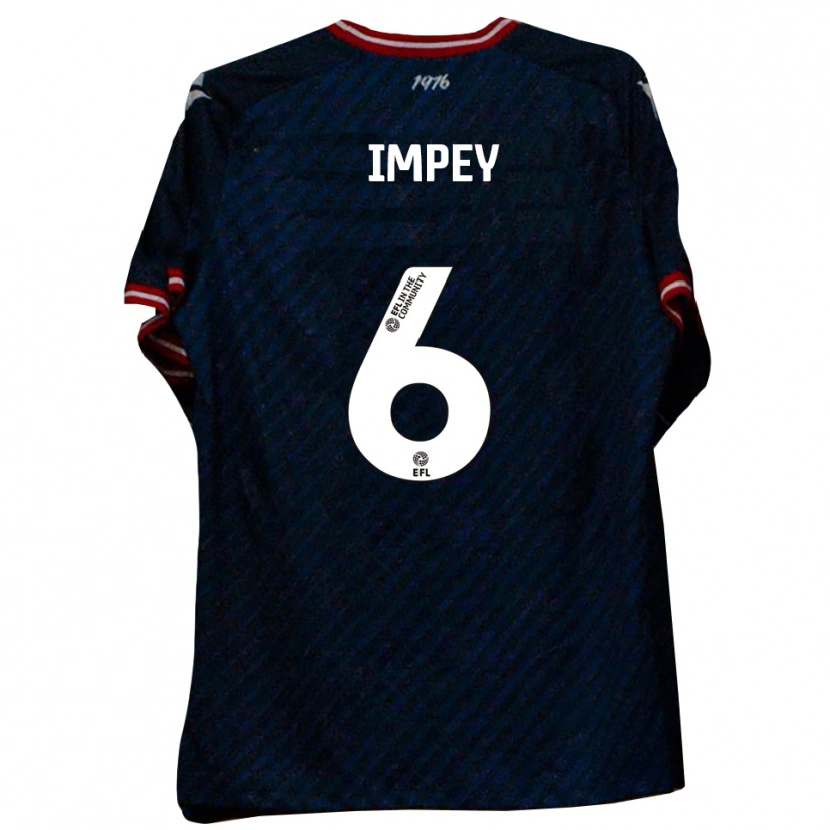 Danxen Hombre Camiseta Frankie Impey #6 Azul Marino Rojo 2ª Equipación 2025/26 La Camisa