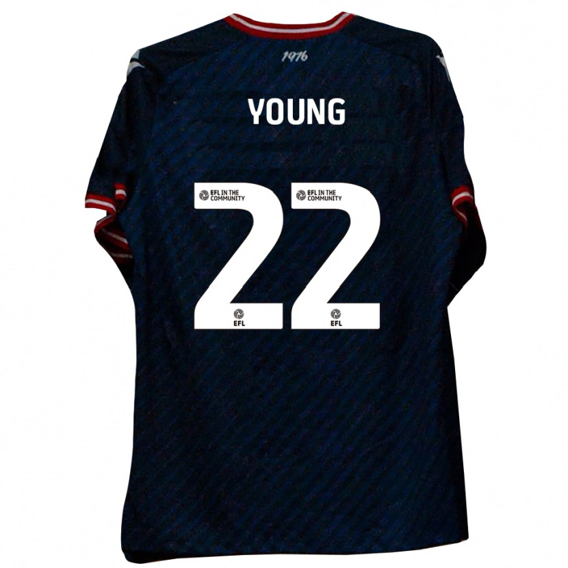 Danxen Hombre Camiseta Jake Young #22 Azul Marino Rojo 2ª Equipación 2025/26 La Camisa