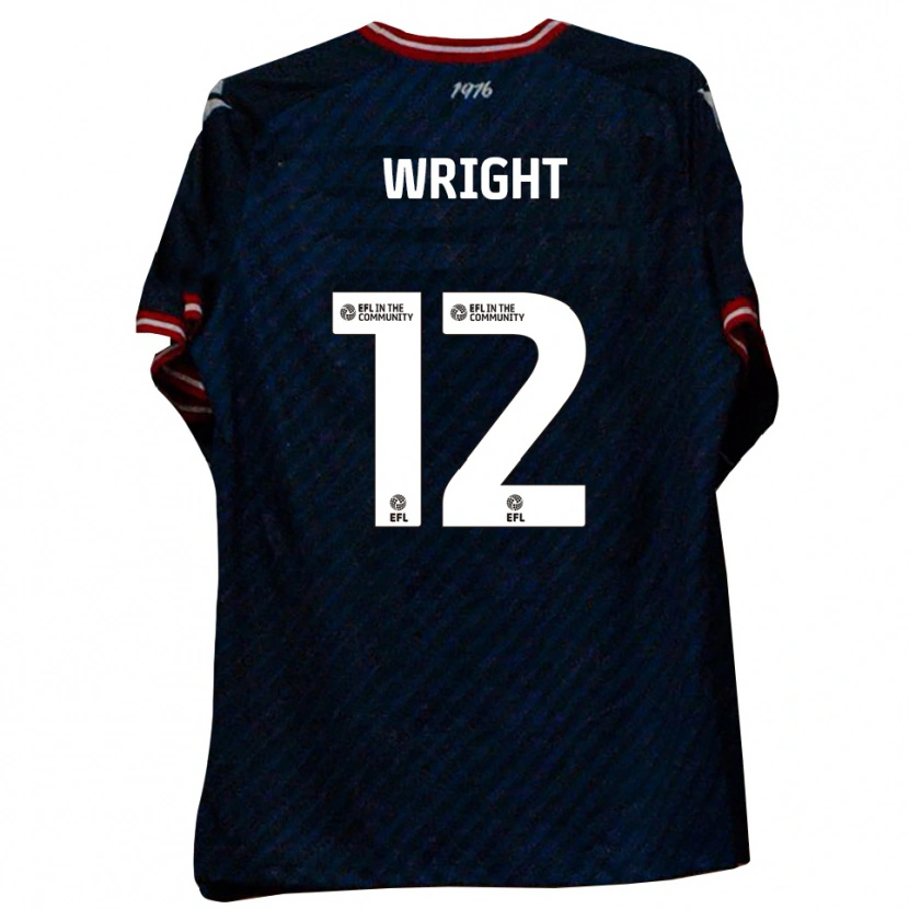 Danxen Hombre Camiseta Eddie Wright #12 Azul Marino Rojo 2ª Equipación 2025/26 La Camisa
