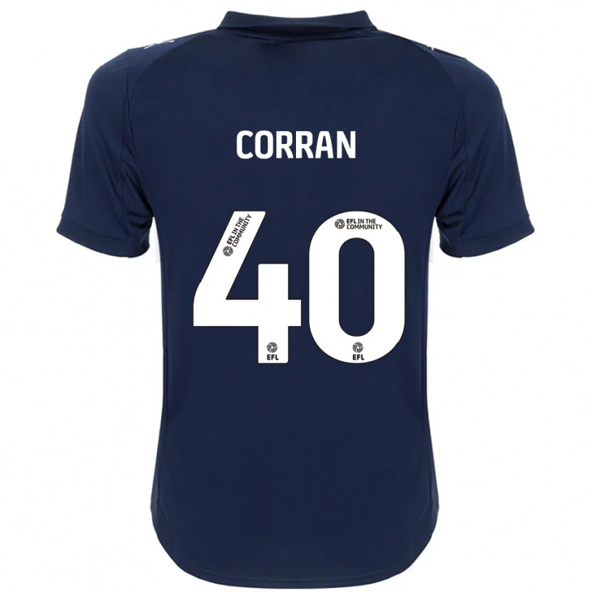 Danxen Hombre Camiseta Matthew Corran #40 Azul Marino Blanco 2ª Equipación 2025/26 La Camisa
