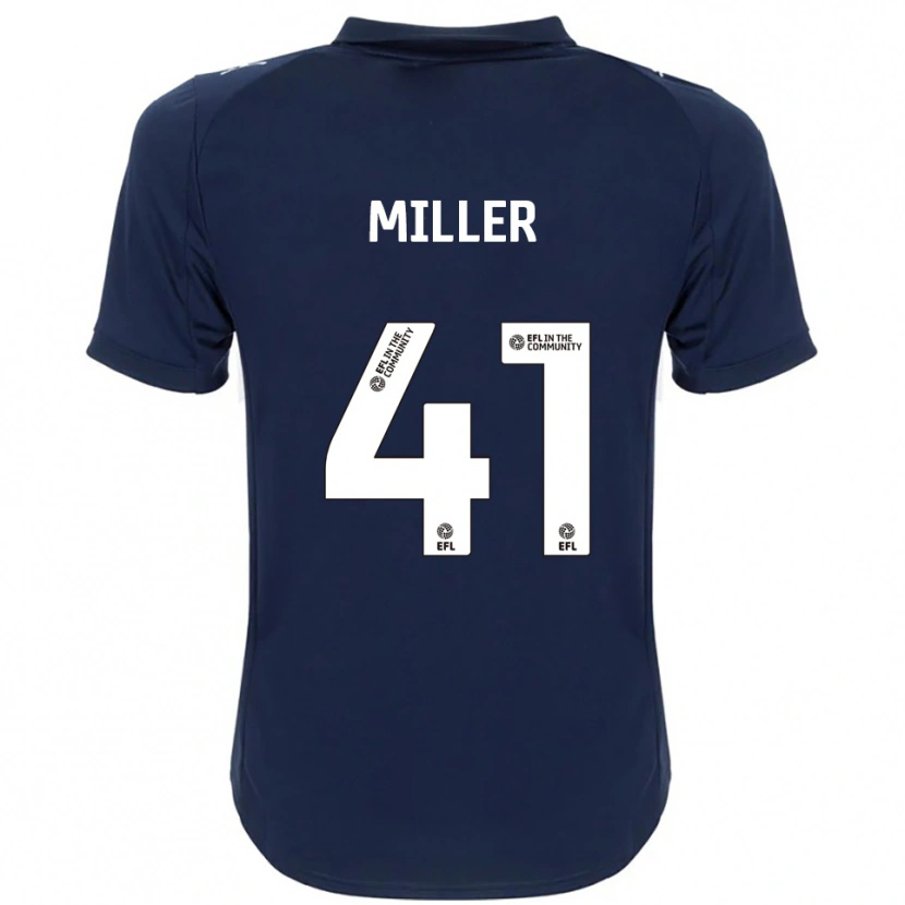 Danxen Hombre Camiseta K'marni Miller #41 Azul Marino Blanco 2ª Equipación 2025/26 La Camisa