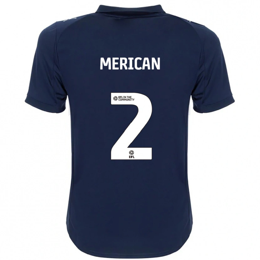 Danxen Hombre Camiseta Sara Merican #2 Azul Marino Blanco 2ª Equipación 2025/26 La Camisa