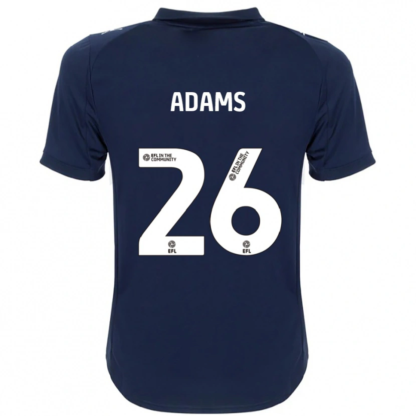 Danxen Hombre Camiseta Joe Adams #26 Azul Marino Blanco 2ª Equipación 2025/26 La Camisa