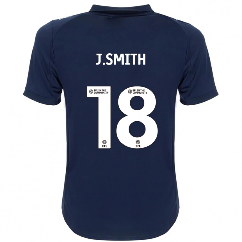 Danxen Hombre Camiseta Jonny Smith #18 Azul Marino Blanco 2ª Equipación 2025/26 La Camisa