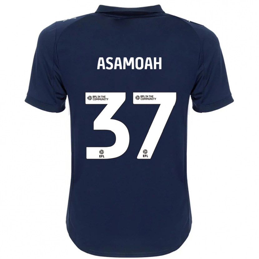 Danxen Hombre Camiseta Maleace Asamoah #37 Azul Marino Blanco 2ª Equipación 2025/26 La Camisa