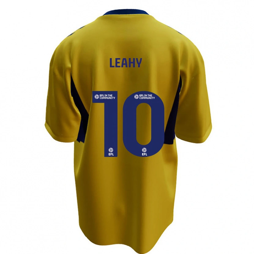 Danxen Hombre Camiseta Luke Leahy #10 Amarillo Azul 2ª Equipación 2025/26 La Camisa