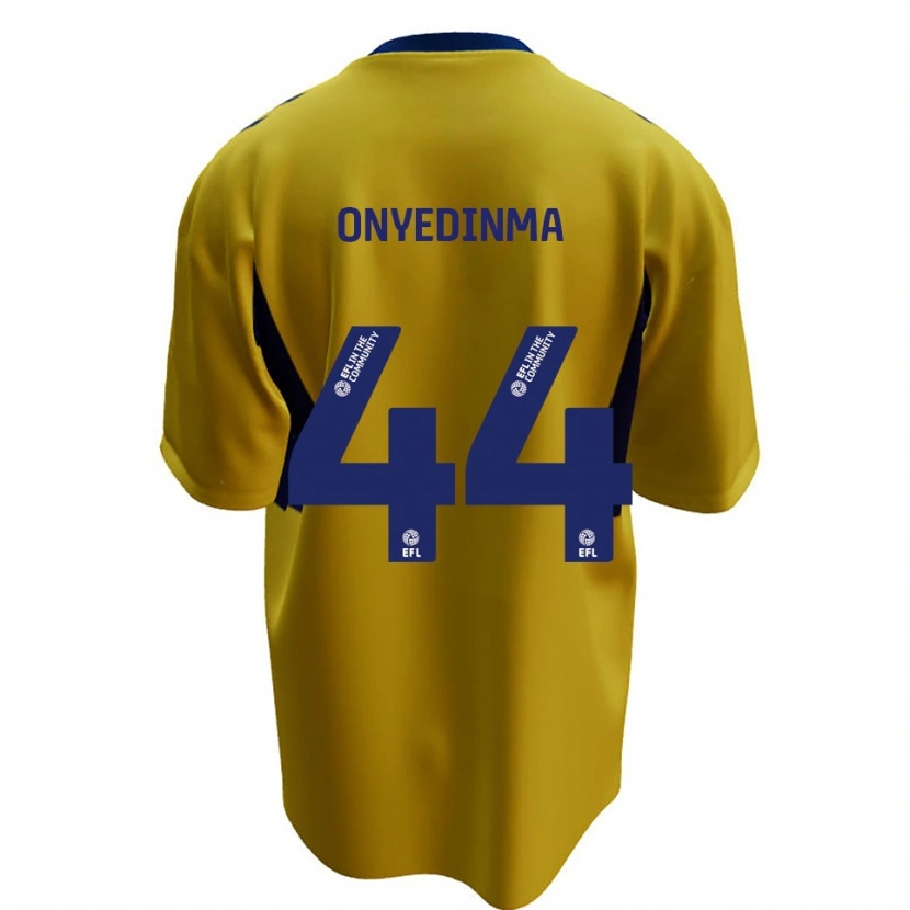 Danxen Hombre Camiseta Fred Onyedinma #44 Amarillo Azul 2ª Equipación 2025/26 La Camisa