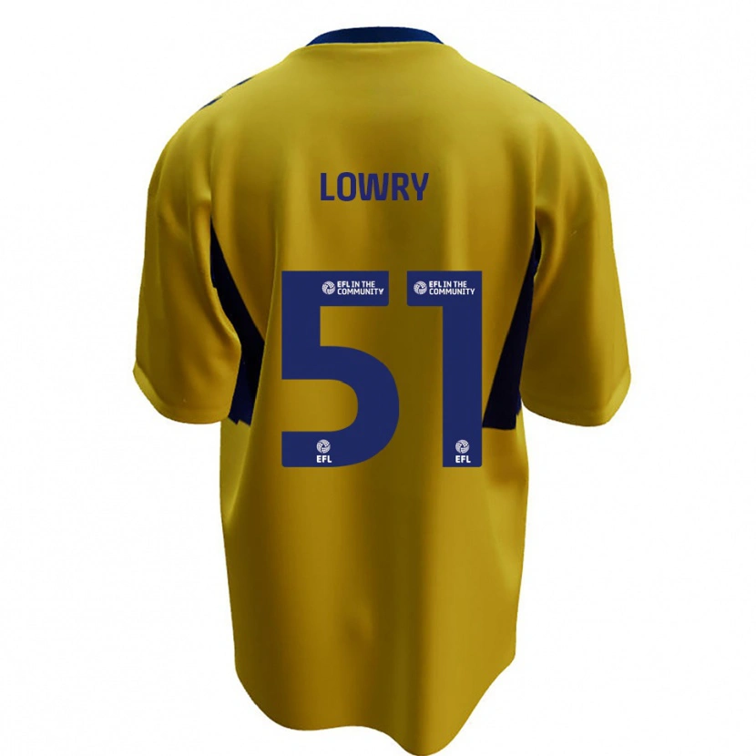Danxen Hombre Camiseta Alex Lowry #51 Amarillo Azul 2ª Equipación 2025/26 La Camisa
