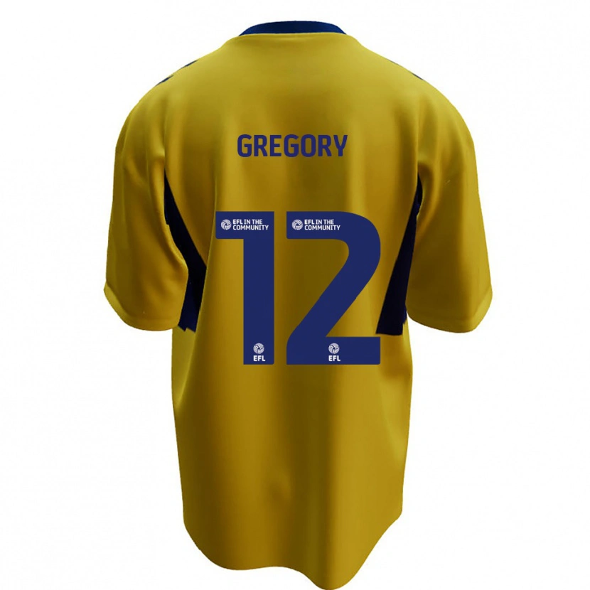 Danxen Hombre Camiseta Arthur Gregory #12 Amarillo Azul 2ª Equipación 2025/26 La Camisa