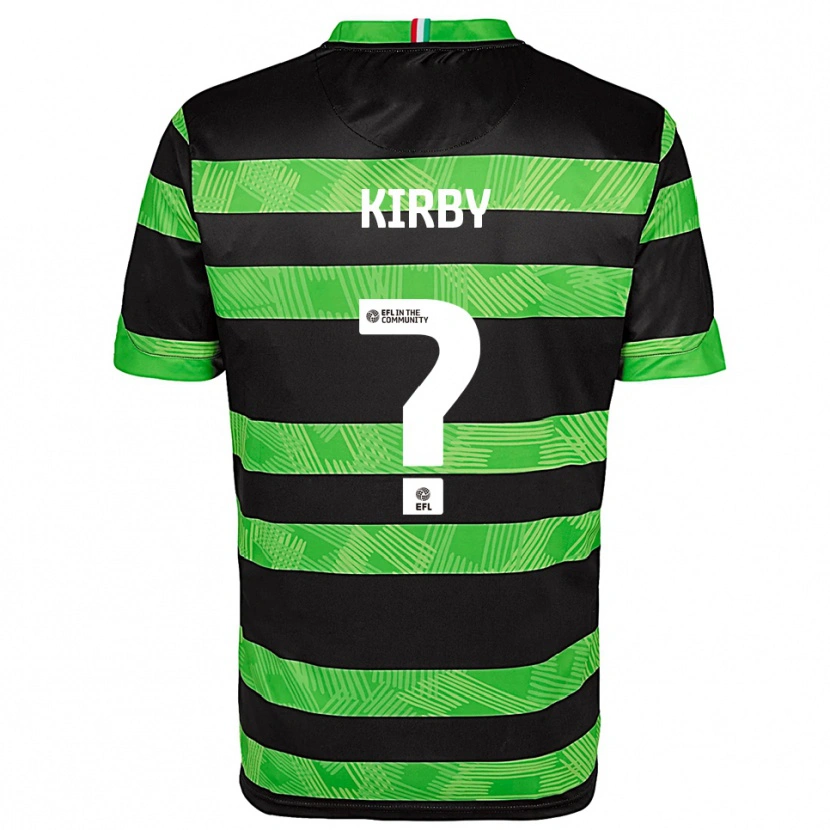 Danxen Hombre Camiseta Joe Kirby #0 Negro Verde 2ª Equipación 2025/26 La Camisa