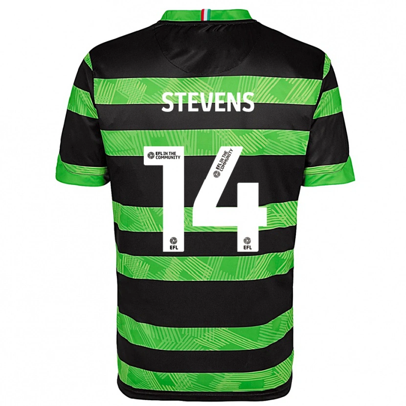 Danxen Hombre Camiseta Matty Stevens #14 Negro Verde 2ª Equipación 2025/26 La Camisa