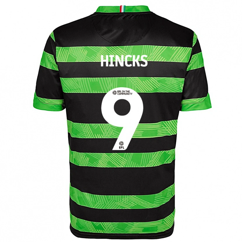 Danxen Hombre Camiseta Ashlee Hincks #9 Negro Verde 2ª Equipación 2025/26 La Camisa