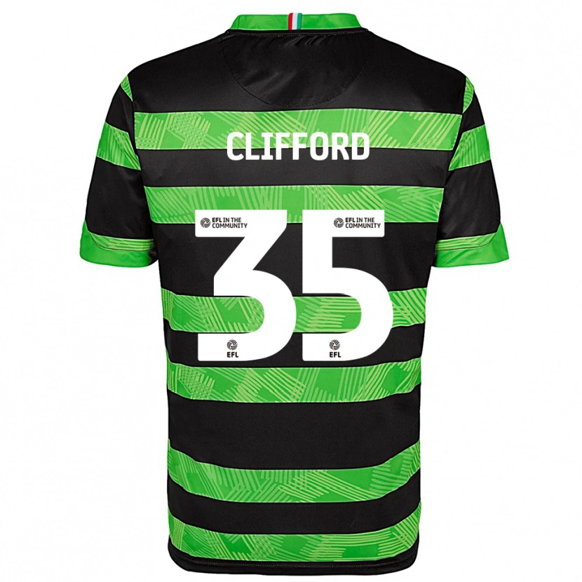 Danxen Hombre Camiseta Georgia Clifford #35 Negro Verde 2ª Equipación 2025/26 La Camisa