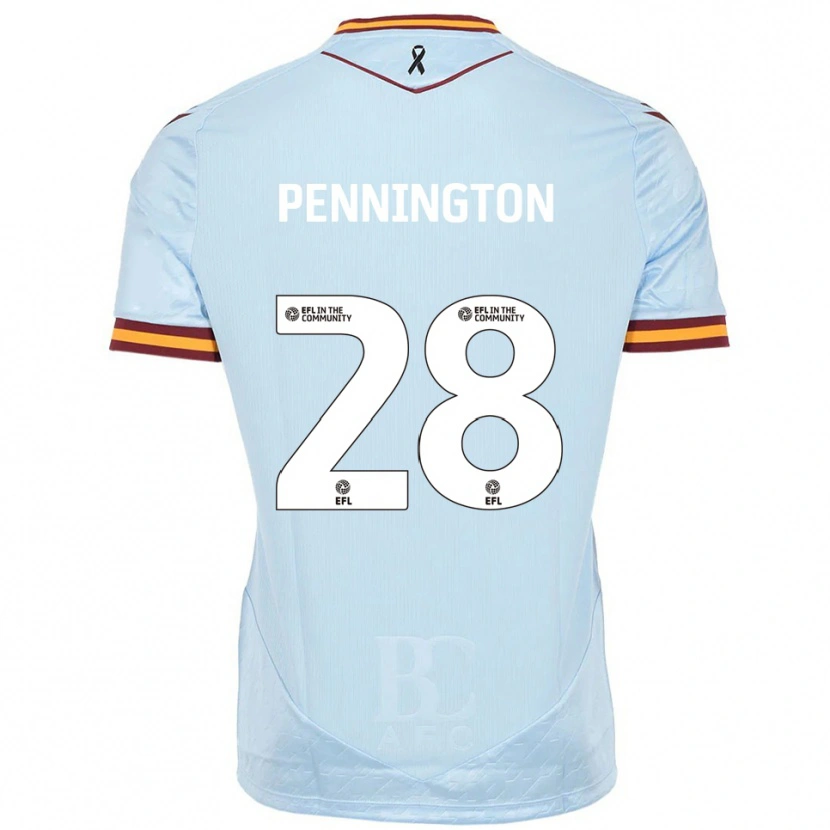 Danxen Hombre Camiseta Matthew Pennington #28 Celeste 2ª Equipación 2025/26 La Camisa