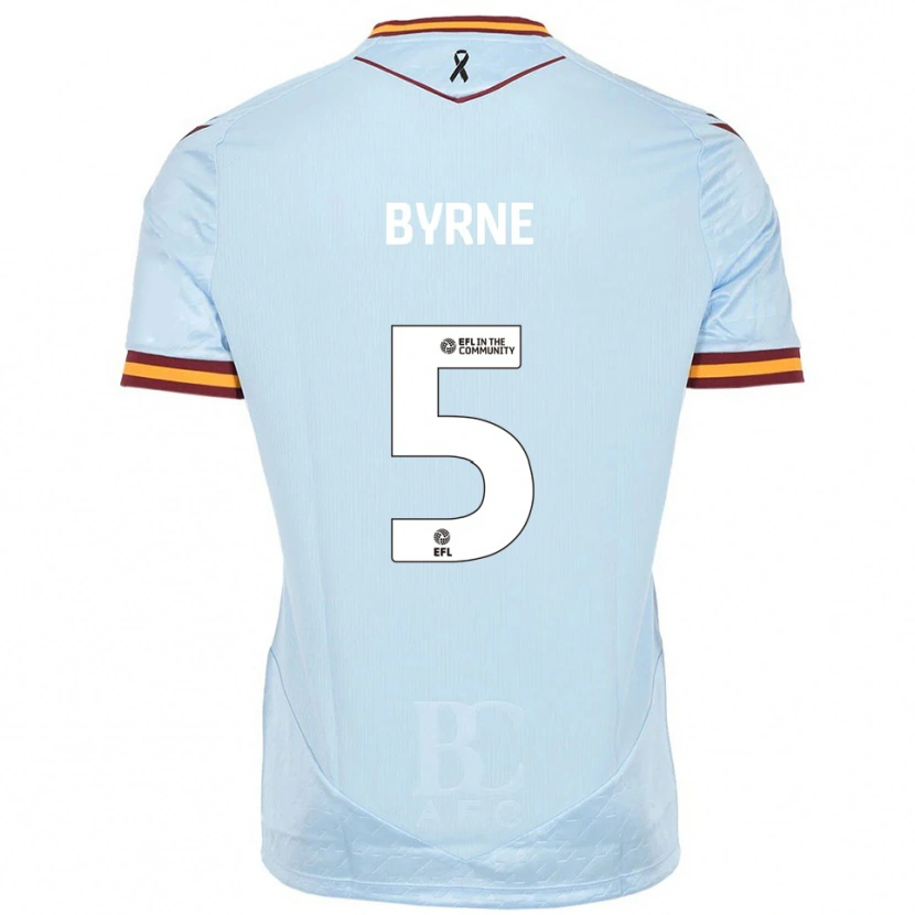 Danxen Hombre Camiseta Neill Byrne #5 Celeste 2ª Equipación 2025/26 La Camisa